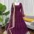 Deep wine georgette tiered gown