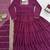Deep wine georgette tiered gown