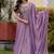 Lavender silk blend embroidered anarkali