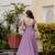 Lavender silk blend embroidered anarkali