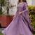 Lavender silk blend embroidered anarkali