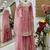 Rose pink silk blend palazzo set