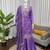 Electric purple silk blend  palazzo ensemble