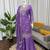 Electric purple silk blend  palazzo ensemble