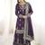 Deep purple embroidered gharara suit