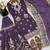 Deep purple embroidered gharara suit