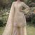 Ivory organza embroidered salwar kameez