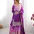 Purple ombre embroidered sharara set