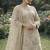 Ivory organza embroidered salwar kameez