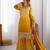 Mustard yellow zari work salwar kameez