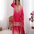 Blush pink embellished kurta setfuchsia pink hand-embroidered ethnic set