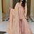 Pastel pink embroidered sharara suit