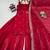 Deep crimson silk blend anarkali set