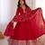 Red color dori zari sequince embroidered vichitra silk anarkali set