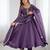 Purple color dori zari sequince embroidered work anarkali set
