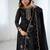 Black color zari sequince work soft crunchy silk anarkali set