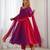 Dark pink color colorfull pedding faux georgette anarkali set