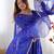 Royal blue color lightweight bandhej printed chiffon anarkali set