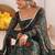 Green color lightweight bandhej printed chiffon anarkali set