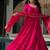 Pink color solid romansilk chanderi anarkali set