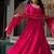 Pink color solid romansilk chanderi anarkali set