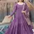 Onion color solid romansilk chanderi anarkali set