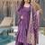 Onion color solid romansilk chanderi anarkali set