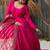 Pink color solid romansilk chanderi anarkali set