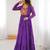 Purple color lehariya printed faux georgette stitched long anarkali gown