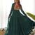 Dark green color lehariya printed faux georgette stitched long anarkali gown