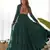 Dark green color lehariya printed faux georgette stitched long anarkali gown
