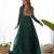 Dark green color lehariya printed faux georgette stitched long anarkali gown