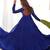 Royal blue color lehariya printed faux georgette stitched long anarkali gown