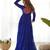 Royal blue color lehariya printed faux georgette stitched long anarkali gown