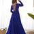 Royal blue color lehariya printed faux georgette stitched long anarkali gown