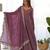 Mauve color solid roman silk chanderi stitched anarkali set