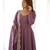 Mauve color solid roman silk chanderi stitched anarkali set