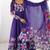 Purple color printed & handwork orgenza silk stitched anarkali set