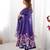 Purple color printed & handwork orgenza silk stitched anarkali set