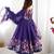 Purple color printed & handwork orgenza silk stitched anarkali set