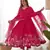 Pink color printed & handwork orgenza silk stitched anarkali set