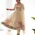 Cream color printed & handwork orgenza silk stitched anarkali set