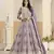 Purple heavy emroidered faux georgette anarkali suit with salwar