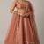 Dusty Rose Lehenga Set with Embellished Dupatta