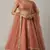 dusty rose art silk lehenga set with embellished dupatta
