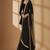 Black Georgette Lehenga Set with Gold Polka Dupatta