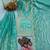 Turquoise Gimmy Silk Embroidery Work Wedding wear palazzo Set