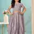 Grey resham work art silk a line lehenga choli dupatta