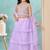 Lilac lace art silk a line lehenga choli dupatta