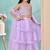 Lilac lace art silk a line lehenga choli dupatta